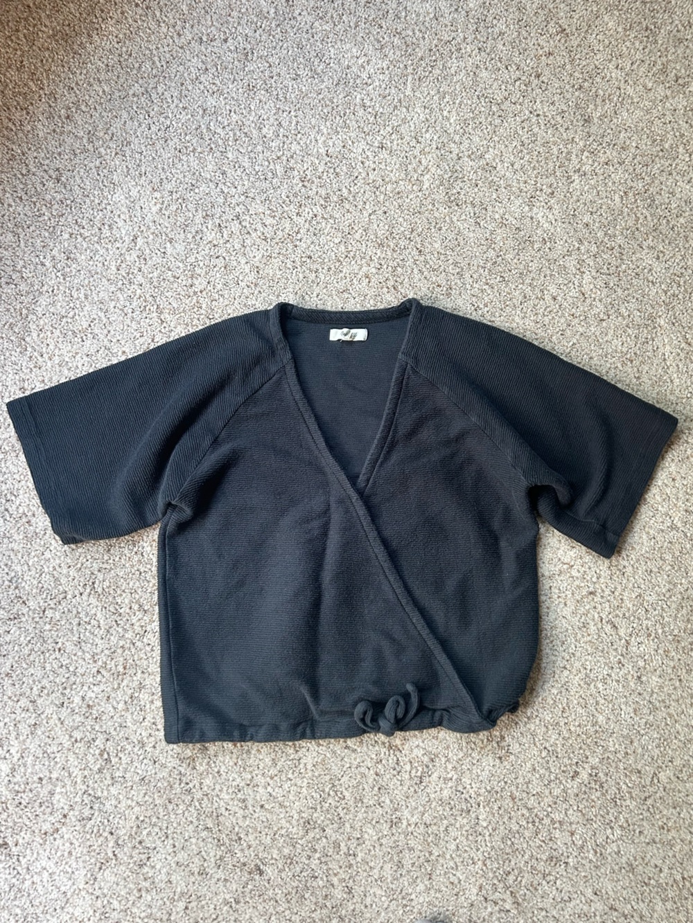Madewell Short Sleeve Knit Wrap Top